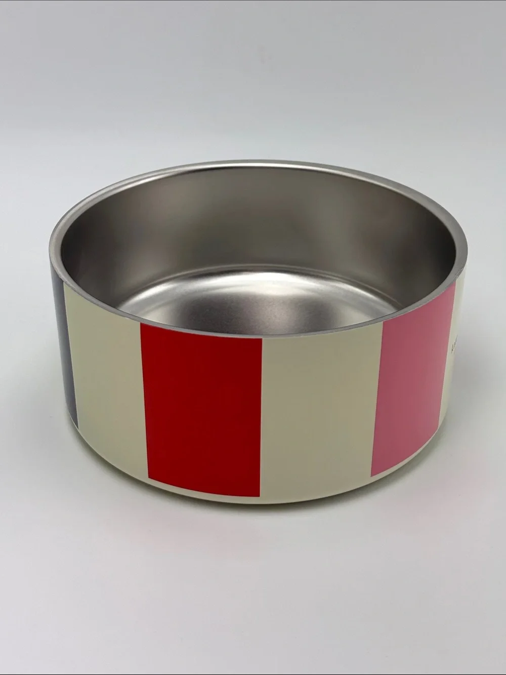 Kate Spade Adventure Stripe 32oz Stainless Steel Pet Bowl NEW‎